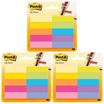 Post-it Tabs, 1 X 1-7/10 Inches, Pink, Green, Orange, 22 Tabs Per Color,  Pack Of 66 : Target