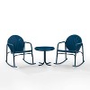 Griffith 3pc Outdoor Rocking Chair Set - Navy - Crosley - 2 of 4