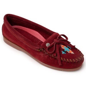 Minnetonka Women's Nizhoni Suede Beaded Moccasins - 1 of 4