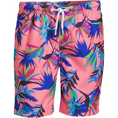 Lands' End Boys Printed Volley Swim Trunks 