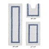 Hotel 3 PC Bath Rug 100% Premium Cotton Tufted Weave Two Tone Reversible Bathroom Rug, Super Soft Absorbent, Machine Washable Bath Mat - 2 of 4