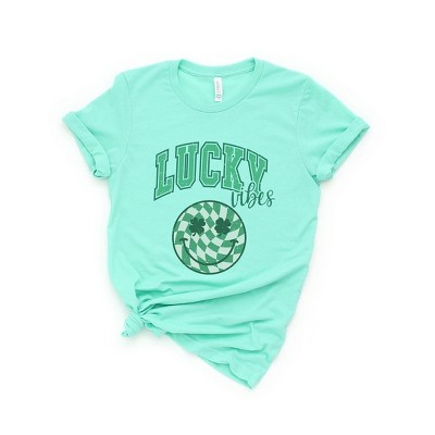 Simply Sage Market Women's Lucky Vibes Smiley Short Sleeve Graphic Tee
