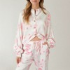 Anna-Kaci Lounge Women's Toile Print Button Up Pajama Set with Long Sleeve Top and Elastic Waist Drawstring Pants - 4 of 4