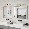 KIOTEE Rectangular Aluminum Alloy Framed and Tempered Glass Wall Bathroom Vanity Mirror in Matte Black - 2 of 4