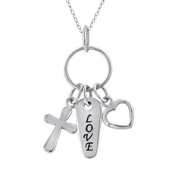 Women's Charm Pendant in Sterling Silver (18")