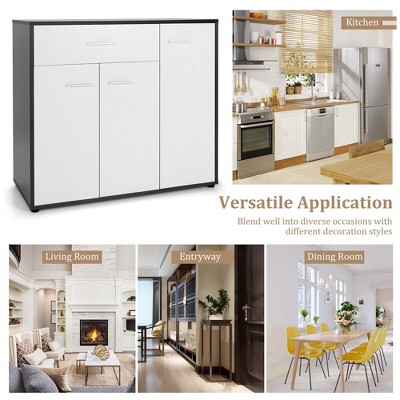 Costway 3-Door Buffet Sideboard Kitchen Storage Cabinet Console Cupboard w/Drawer — фото 6