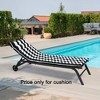 Gulches Black White Patio Chaise Lounges Cushion Set - Outdoor Lounge Chair Replacement Cushions - 3 of 4