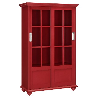 target bookshelf with doors