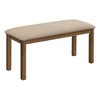 Monarch Specialties Bench 42 inch Rectangular Wood Upholstered Dining Room Kitchen Entryway Brown And Beige Transitional - 3 of 4