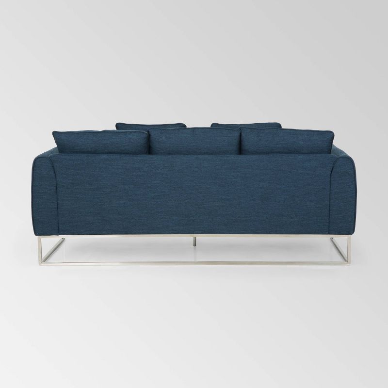 Canisbay Modern Sofa Navy Blue - Christopher Knight Home, 4 of 8
