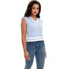 ATHLECHIC Women's Summer Knit Color Block Sleeveless V Neck Loose Fit Preppy Trendy Tank Tops - 3 of 4