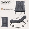 Patio Rocking Chair with Thick Cushion, Comfy Indoor/Outdoor Lounge Rocker for Porch, Garden, Living Room - 2 of 4