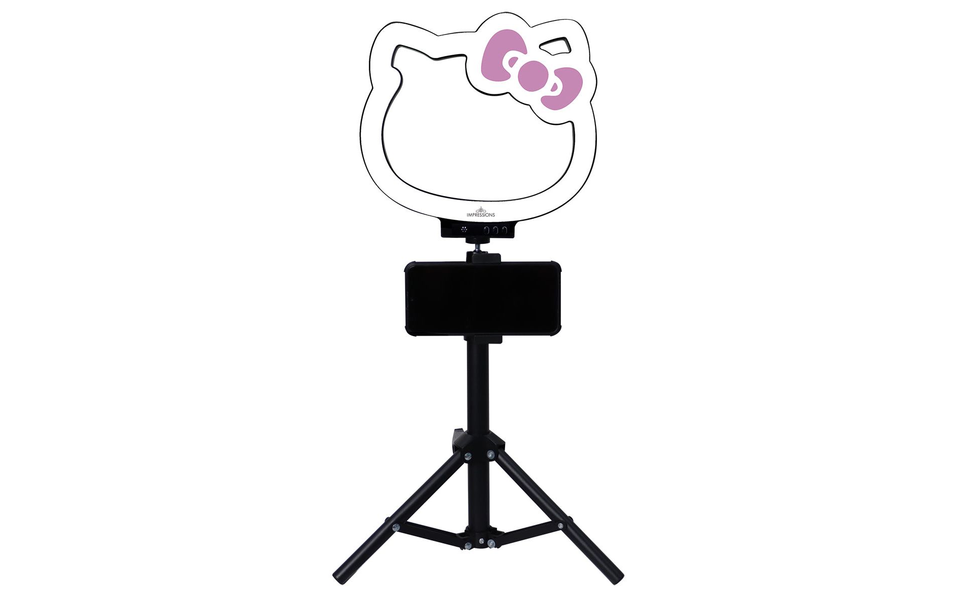 Impressions Vanity Hello Kitty Supercute 10 inches Desktop Ring Light with Tripod,12 RGB Colors and 5 Rainbow Color Modes