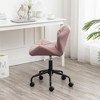 CAVINAS Eldon Diamond Tufted Adjustable Swivel Office Chair, Velvet Swivel Office Chair, Home Office Desk Chairs, Adjustable Swivel Task Chair - 2 of 4