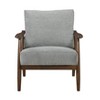 Modern Living Room 1pc  Accent Chair Solid Wood Brown Finish Wooden Furniture - 2 of 4