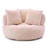 Lazy Bean Bag Sofa with 3 Pillows, Oversized High Back Lounge Chair for Adults & Kids, Corduroy Floor Couch for Gaming, Reading & Bedroom - 4 of 4