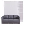 NicBex Full Size Murphy Bed Wooden Frame Murphy Bed Cabinet Morden Hideaway Wall Bed with Storage Shelves and Sofa for Guest Room, Gray - 4 of 4