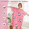 Catalonia Womens Plus Size Pajama Tops, Oversized Sleepwear Graphic Tees, Long Nightgown with Hidden Pockets, Sleep Shirts Dress, Gift Ideas for Moms - 3 of 4