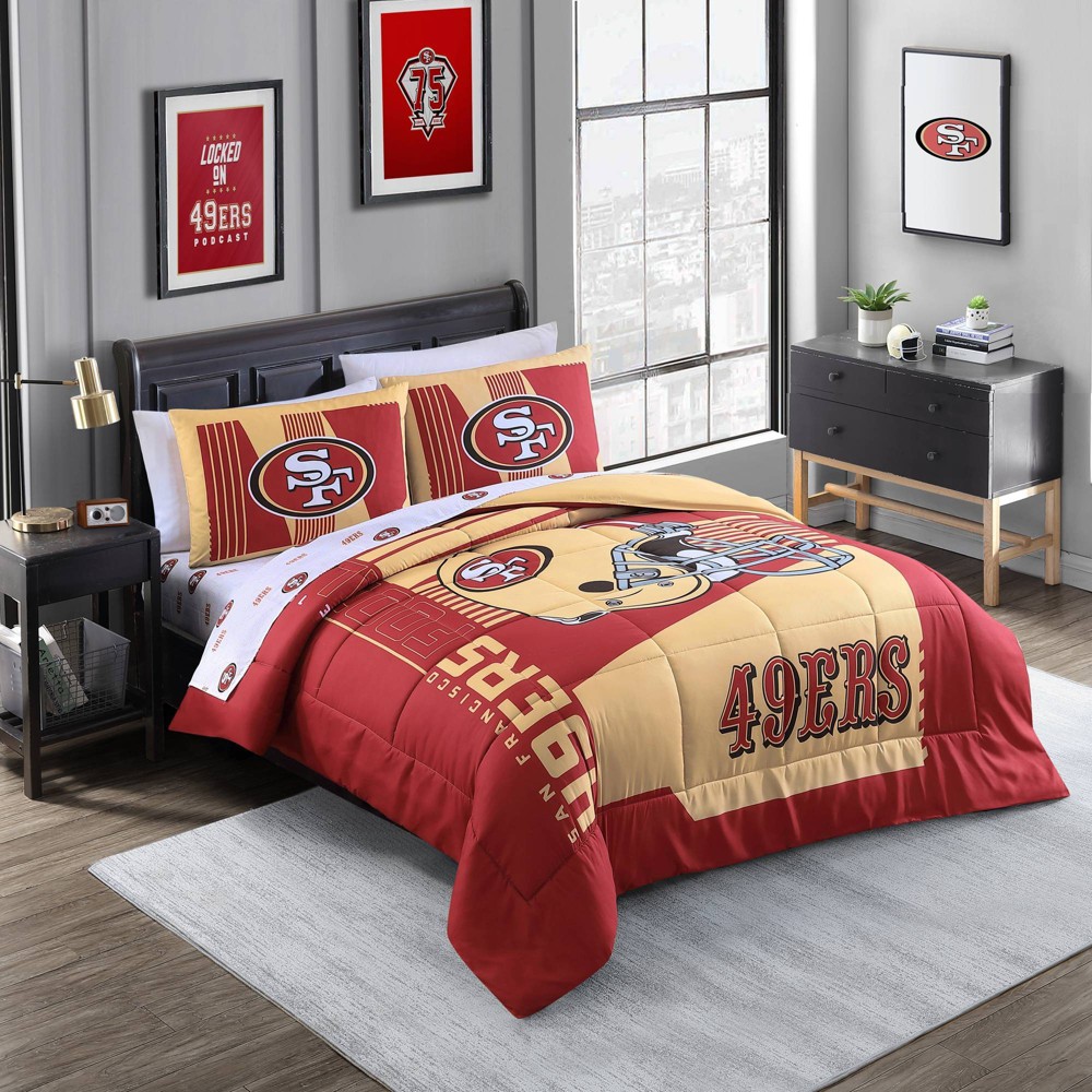 Photos - Bed Linen NFL San Francisco 49ers Status Bed In A Bag Sheet Set - Full