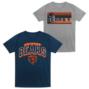 NFL Chicago Bears Toddler Boys' Gray 2pk T-Shirt - 1 of 3