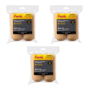 Genuine Purdy 3 Sets of Marathon Jumbo Mini 4-1/2" x 3/4" Nap 2 Pack Roller Covers 14G624064-3PK - 1 of 1