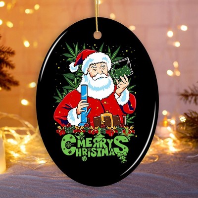 Pothead Santa Christmas Ornament | OrnamentallyYou