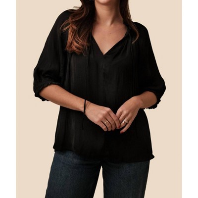 Women's Sarai Soft Crinkle Blouse - current air