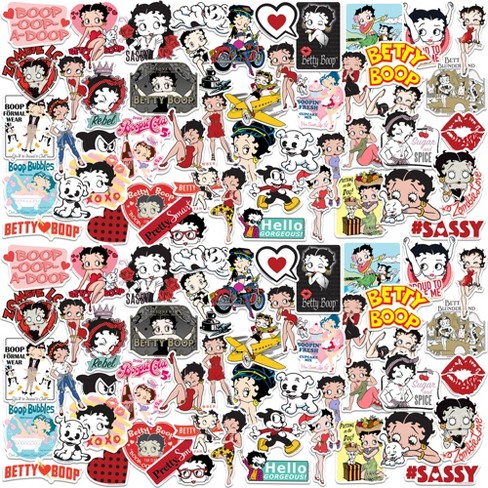 2 pieces Car Sticker 3D 12.2CM*15.6cm Betty Boop Vinyl Funny Stickers And Decals Creative Vinyl Car Styling