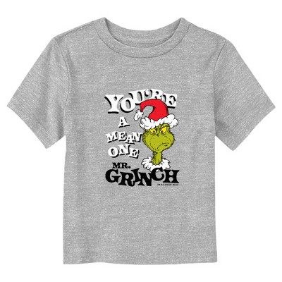 Toddler's Dr. Seuss The Grinch You’re A Mean One Portrait T-shirt ...