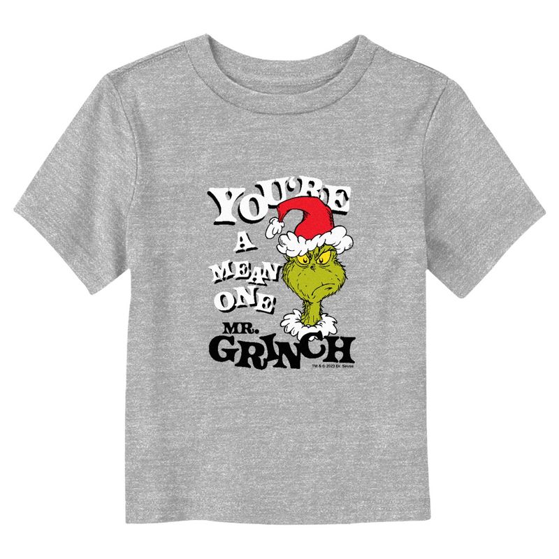 Toddler's Dr. Seuss The Grinch You’re a Mean One Portrait T-Shirt, 1 of 4