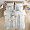 Cotton Queen Size Comforter Set, Tufted Chenille Geometric Print Sheet Set, Bedding Set with Shams, Quilts Queen Size - 4 of 4