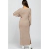 PinkBlush Beige Side Slit Maternity Maxi Sweater Dress - 4 of 4