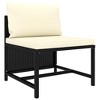 VidaXL 2 Piece Patio Sofa Set with Cushions Black Poly Rattan - 4 of 4