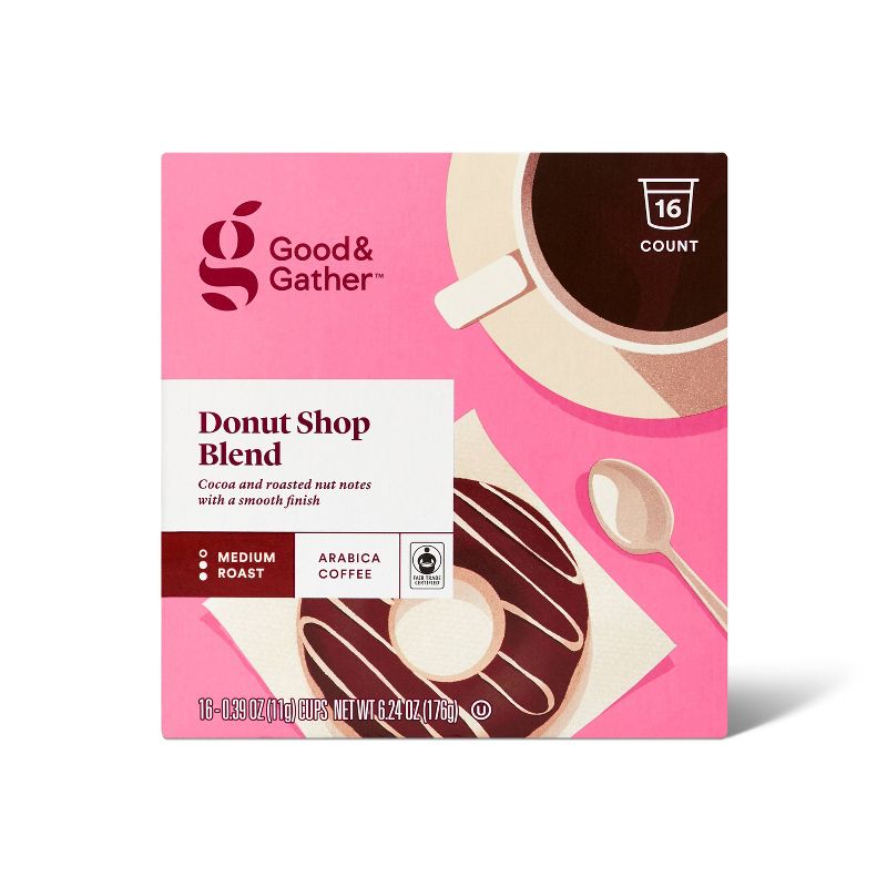Donut Shop Medium Roast - Single Serve Pods - Good & Gather™, 1 of 8