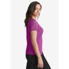 Jessica London Women's Plus Size Stretch Lace Neckline Top - 4 of 4