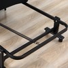 Folding Rollaway Guest Bed with 3.25" Mattress & Adjustable Backrest. Portable Metal Frame on Wheels for Easy Storage - Dark Grey - 4 of 4
