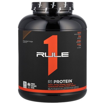 Rule One Proteins R1 Protein Powder Drink Mix, Chocolate Fudge, 5.01 lb (2.27 kg)