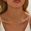 Colorful Beaded Necklace - Freshwater Pearl & Evil Eye Pendant, Stainless Steel 18K Gold Plated Y2K Trendy Jewelry for Women & Teen Girls - 3 of 4