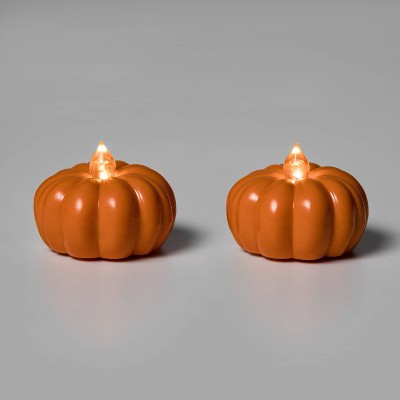 2pk LED Pumpkin Shaped Halloween Tea Lights - Hyde & EEK! Boutique™