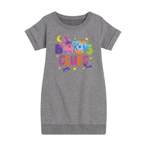 Girls' - Blue's Clues & You! - Boo's Clues Graphic Short Sleeve Fleece Dress - 1 of 4