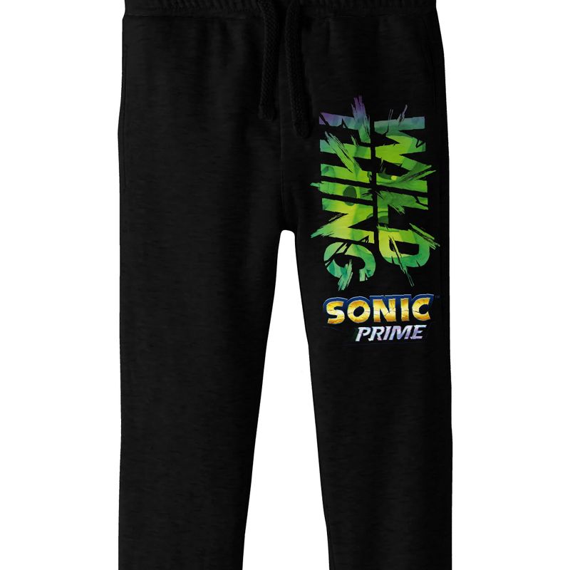 Sonic Prime Wild Thing Boy's Black Jogger Pants, 2 of 4