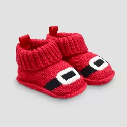 Carter's Just One You® Baby Knitted Santa Cable Slippers - Red