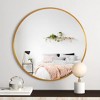 MAYEERTY 27.56x27.56x1.10in Aluminum Thin Edge Gold Round Hanging Mirror - 3 of 4