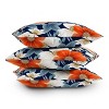 Deny Designs Laura Trevey Classic Floral Navy Square Indoor Throw Pillow - 4 of 4