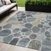 Pewter Beige And Ivory Geometric Washable Indoor Outdoor Area Rug - 2 of 4