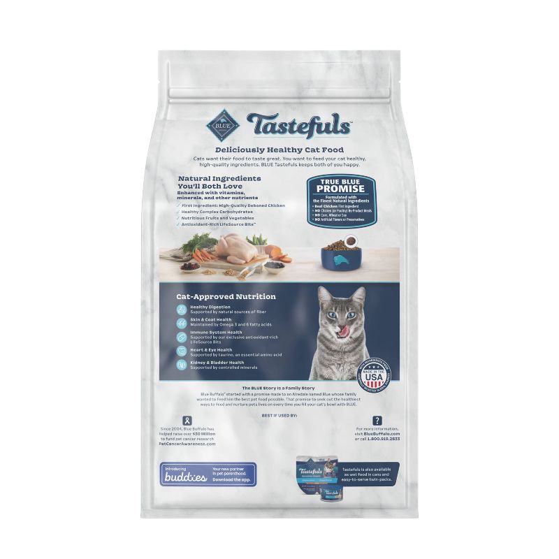 Blue Buffalo Tastefuls with Chicken Indoor Natural Adult Dry Cat Food, 3 of 7