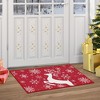 Christmas Deer and Snowflake Doormat Winter Holiday Door Mat for Entryway Front Porch - 2 of 4