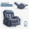 RONSHIN 360° Swivel Rocker Recliner with Heat & Massage | Power Glider for Big & Tall Adults | with USB Charge Port, Remote, Cup Holders & Pockets - 2 of 4