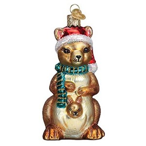 Old World Christmas Blown Glass Ornament for Christmas Tree, Christmas Kangaroo - 1 of 4