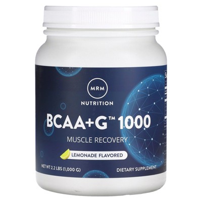 MRM Nutrition BCAA+G 1000, Lemonade, 2.2 lbs (1,000 g)